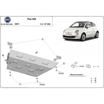Fiat 500, 2007-2018 - Motorvédő lemez