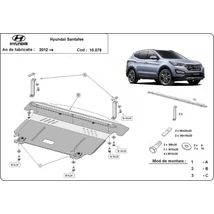 Hyundai Santa Fe III, 2012-2018 - Motorvédő lemez