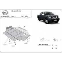 Nissan Navara, 2005-2018 - Motorvédő lemez