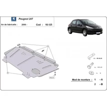 Peugeot 207, 2006-2018 - Motorvédő lemez