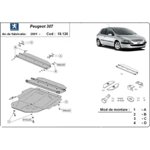 Peugeot 307, 2001-2018 - Motorvédő lemez