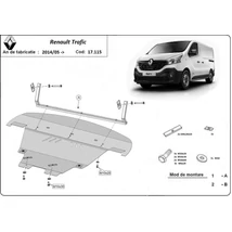 Renault Trafic, 2014-2018 - Motorvédő lemez