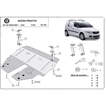 Skoda Praktik, 2008-2018 - Motorvédő lemez
