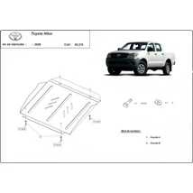 Toyota Hilux I ,2000-2004 - Motorvédő lemez