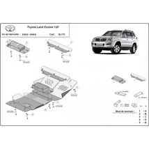Toyota Land Cruiser 120, 2002-2009 - Motorvédő lemez