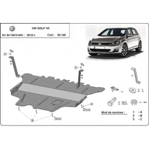 VW Golf 7, 2012-2018 - Motorvédő lemez