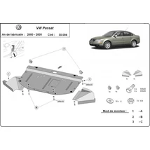 VW Passat B5,B6, 2001-2005 - Motorvédő lemez