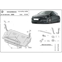 VW Scirocco, 2008-2018 - Motorvédő lemez