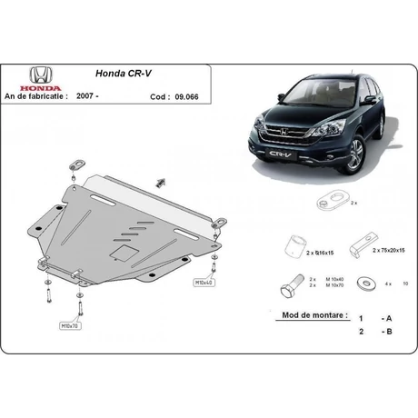 Honda CRV, 2007-2018 - Motorvédő lemez