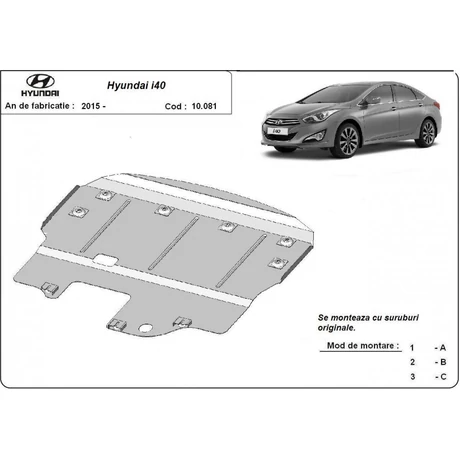 Hyundai i40, 2015-2018 - Motorvédő lemez