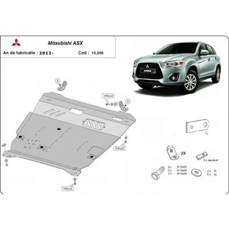 Mitsubishi ASX 2012-2018 - Motorvédő lemez