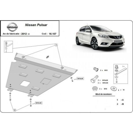 Nissan Pulsar, 2012-2017 - Motorvédő lemez